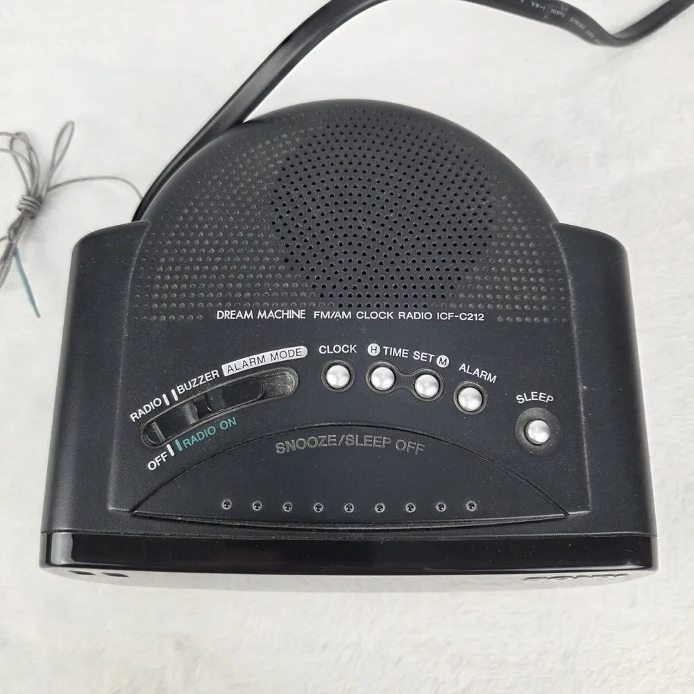 Sony Dream Machine ICF-C212 FM AM Clock Radio Alarm Snooze Tested Working‎